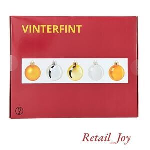 IKEA VINTERFINT 2023 Glass Ornaments Set of (20) 2 1/4"